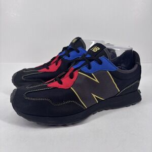 New Balance 327 Retro Running Athletic Sneaker Boys US 7 Black/Red/Blue GS327BC1
